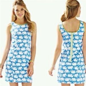 Lilly Pulitzer Blue Elephant Print Dress